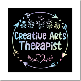 Creative Arts Therapist cute floral watercolor Posters and Art